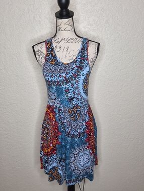 Longyuan Multicolored Tank Dress Size S